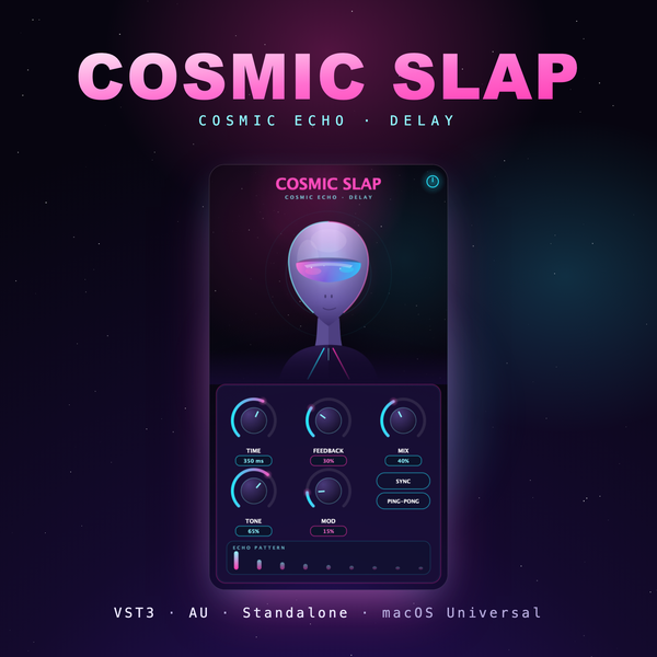 Cosmic Slap — Slapback delay from the room to deep space.